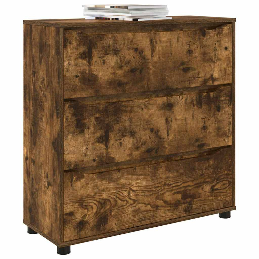 Produktbild för Förvaringsskåp Rökt ek 80 x 31 x 81 cm Konstruerat trä