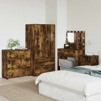 Produktbild för Förvaringsskåp Rökt ek 80 x 31 x 81 cm Konstruerat trä