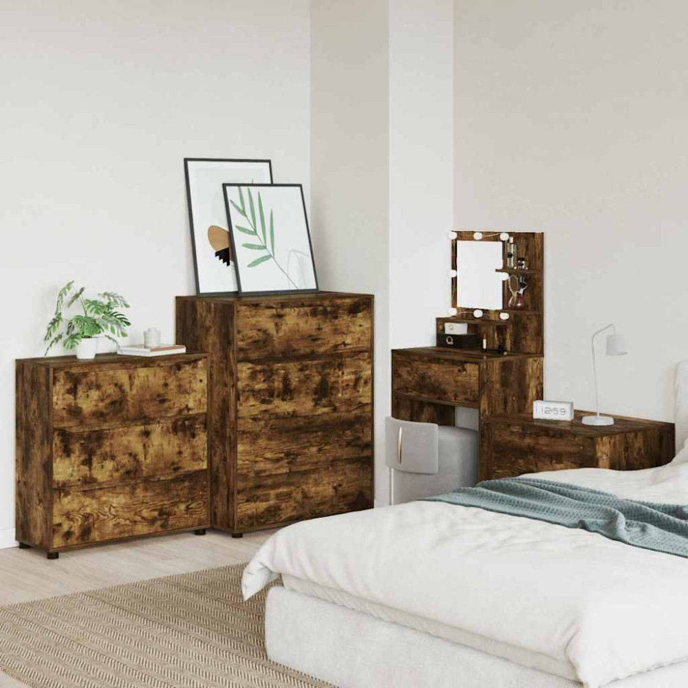 Produktbild för Förvaringsskåp Rökt ek 80 x 31 x 81 cm Konstruerat trä
