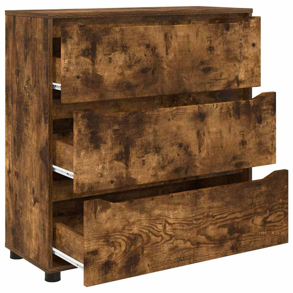 Produktbild för Förvaringsskåp Rökt ek 80 x 31 x 81 cm Konstruerat trä