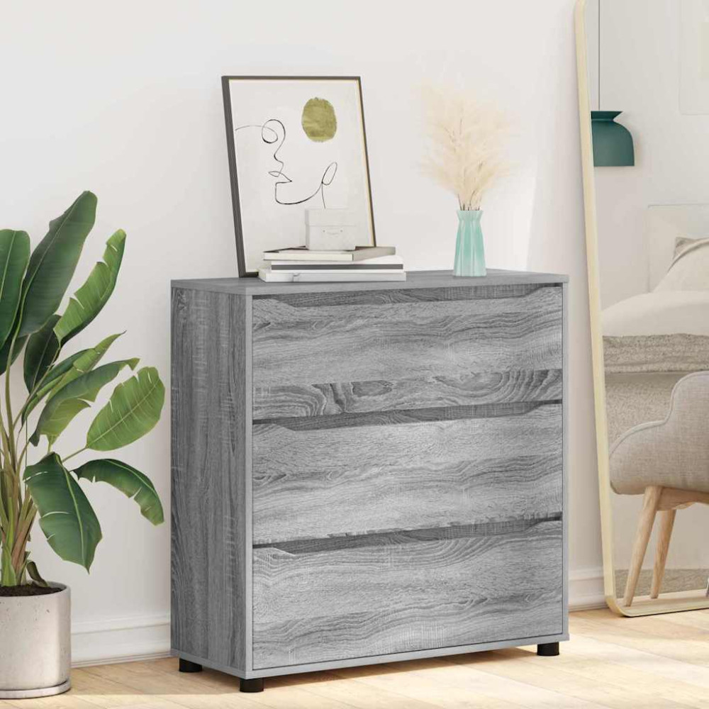 Produktbild för Förvaringsskåp Grå Sonoma 80 x 31 x 81 cm Konstruerat trä