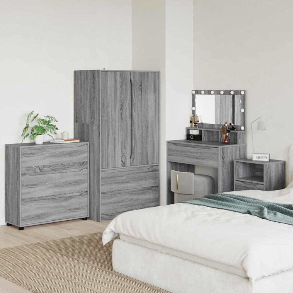Produktbild för Förvaringsskåp Grå Sonoma 80 x 31 x 81 cm Konstruerat trä