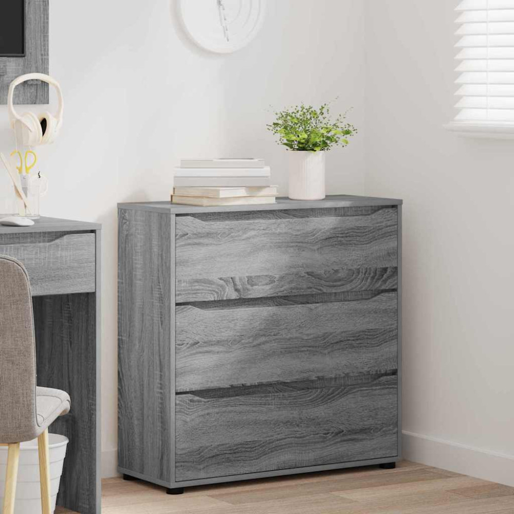 Produktbild för Förvaringsskåp Grå Sonoma 80 x 31 x 81 cm Konstruerat trä