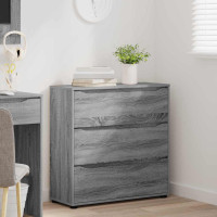 Produktbild för Förvaringsskåp Grå Sonoma 80 x 31 x 81 cm Konstruerat trä