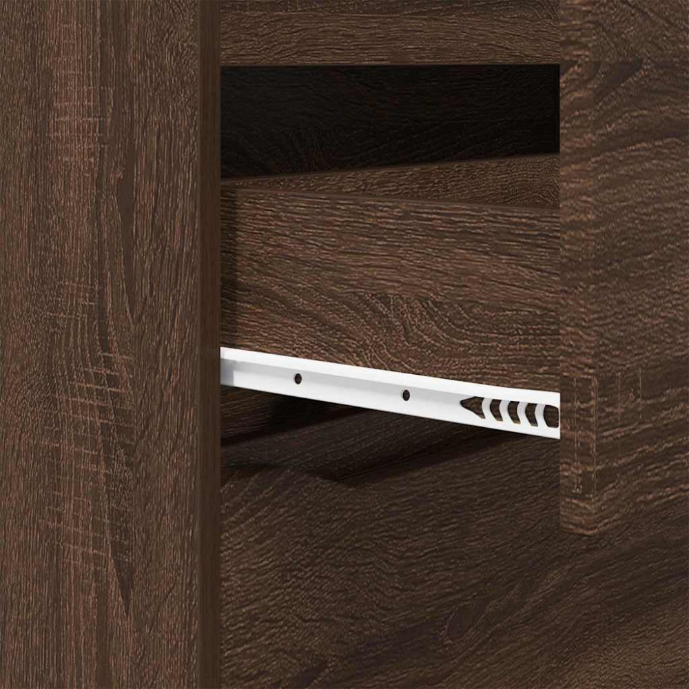 Produktbild för Förvaringsskåp Brun Ek 80 x 31 x 81 cm Konstruerat trä