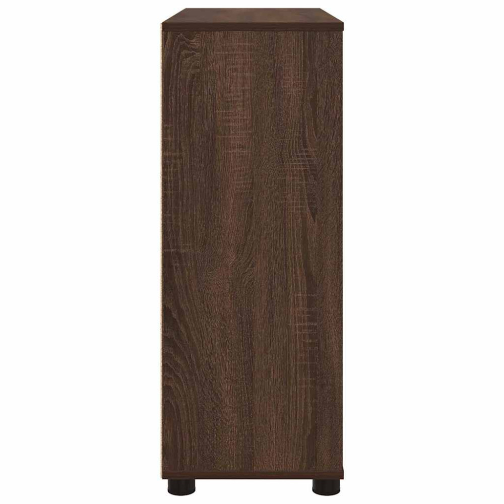Produktbild för Förvaringsskåp Brun Ek 80 x 31 x 81 cm Konstruerat trä
