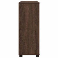 Produktbild för Förvaringsskåp Brun Ek 80 x 31 x 81 cm Konstruerat trä
