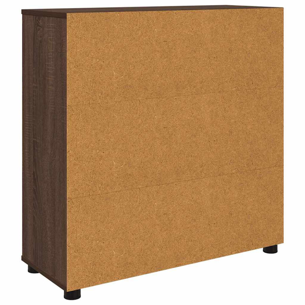 Produktbild för Förvaringsskåp Brun Ek 80 x 31 x 81 cm Konstruerat trä