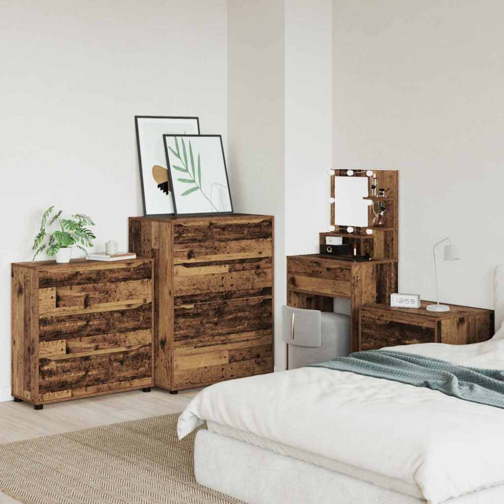 Produktbild för Förvaringsskåp Gammalt trä 80 x 31 x 81 cm Konstruerat trä