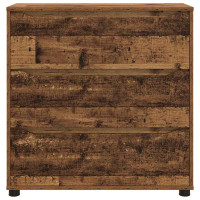 Produktbild för Förvaringsskåp Gammalt trä 80 x 31 x 81 cm Konstruerat trä