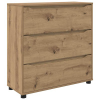 Produktbild för Förvaringsskåp 80 x 31 x 81 cm Konstruerat trä Artisan Ek
