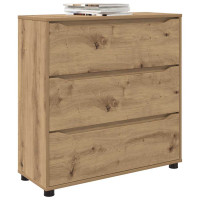 Produktbild för Förvaringsskåp 80 x 31 x 81 cm Konstruerat trä Artisan Ek