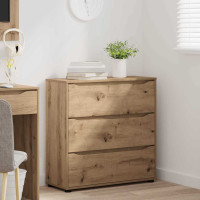 Produktbild för Förvaringsskåp 80 x 31 x 81 cm Konstruerat trä Artisan Ek
