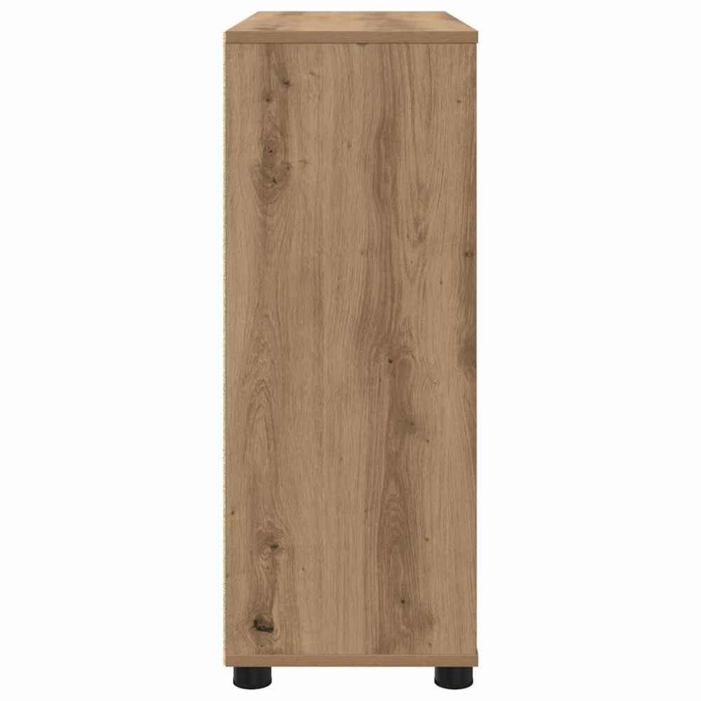 Produktbild för Förvaringsskåp 80 x 31 x 81 cm Konstruerat trä Artisan Ek