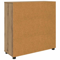 Produktbild för Förvaringsskåp 80 x 31 x 81 cm Konstruerat trä Artisan Ek