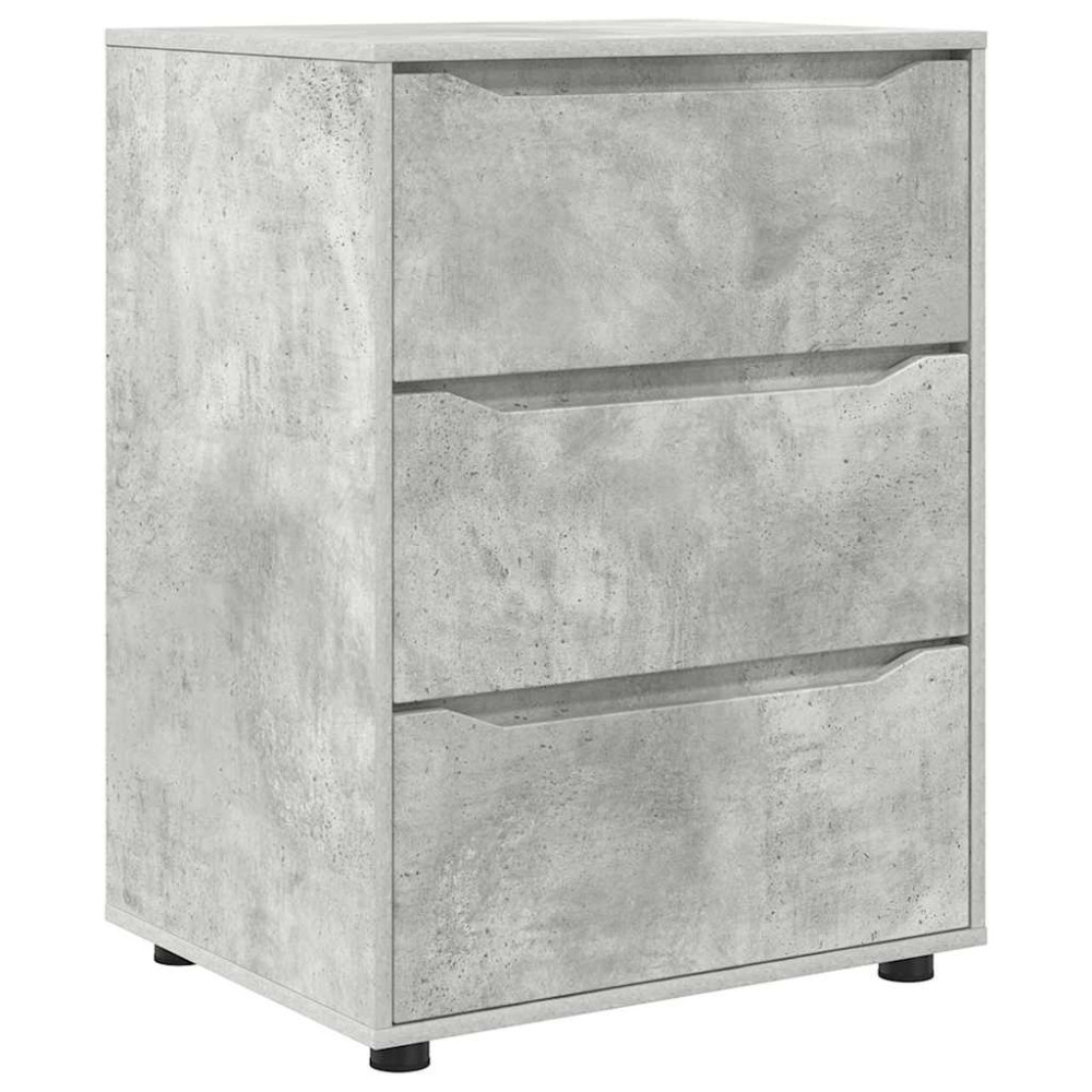 Produktbild för Förvaringsskåp Betonggrå 60 x 48 x 81 cm Konstruerat trä