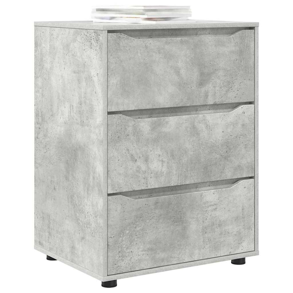 Produktbild för Förvaringsskåp Betonggrå 60 x 48 x 81 cm Konstruerat trä