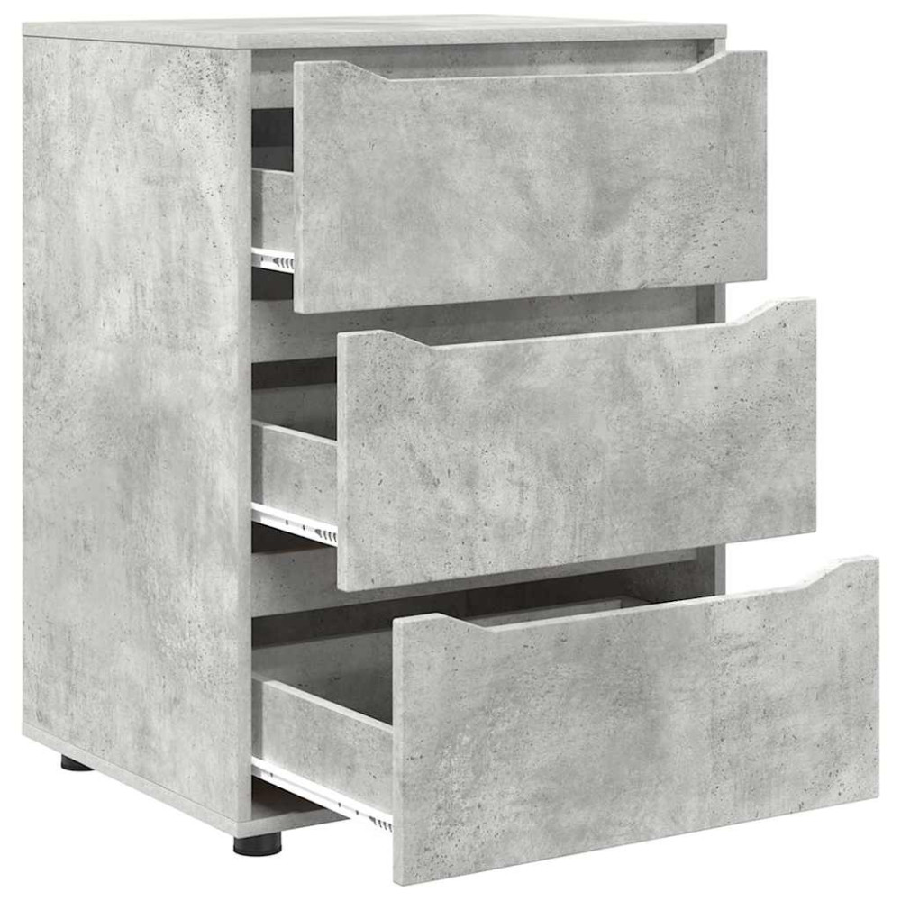 Produktbild för Förvaringsskåp Betonggrå 60 x 48 x 81 cm Konstruerat trä