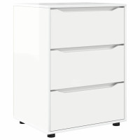 Produktbild för Förvaringsskåp Högblanka vita 60 x 48 x 81 cm Konstruerat trä