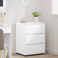 Produktbild för Förvaringsskåp Högblanka vita 60 x 48 x 81 cm Konstruerat trä