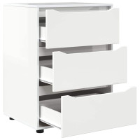 Produktbild för Förvaringsskåp Högblanka vita 60 x 48 x 81 cm Konstruerat trä