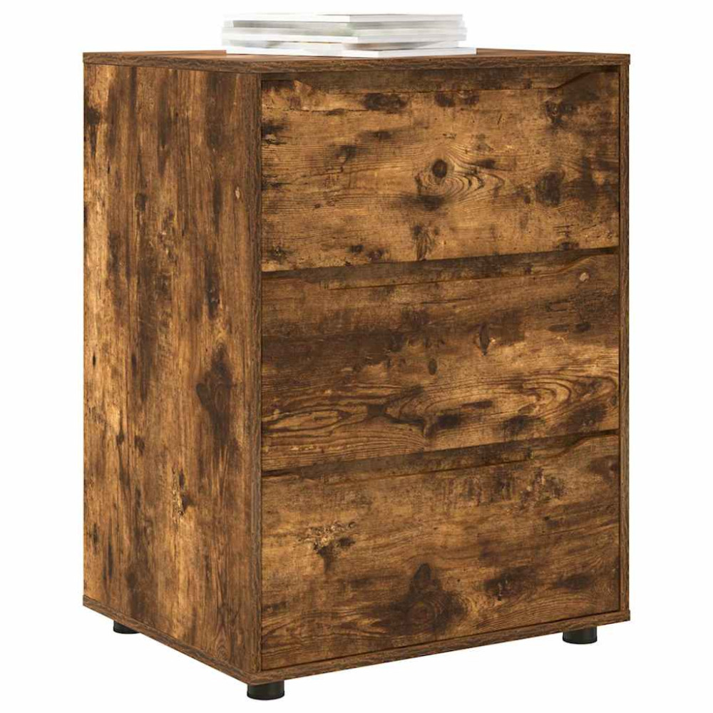 Produktbild för Förvaringsskåp Rökt ek 60 x 48 x 81 cm Konstruerat trä