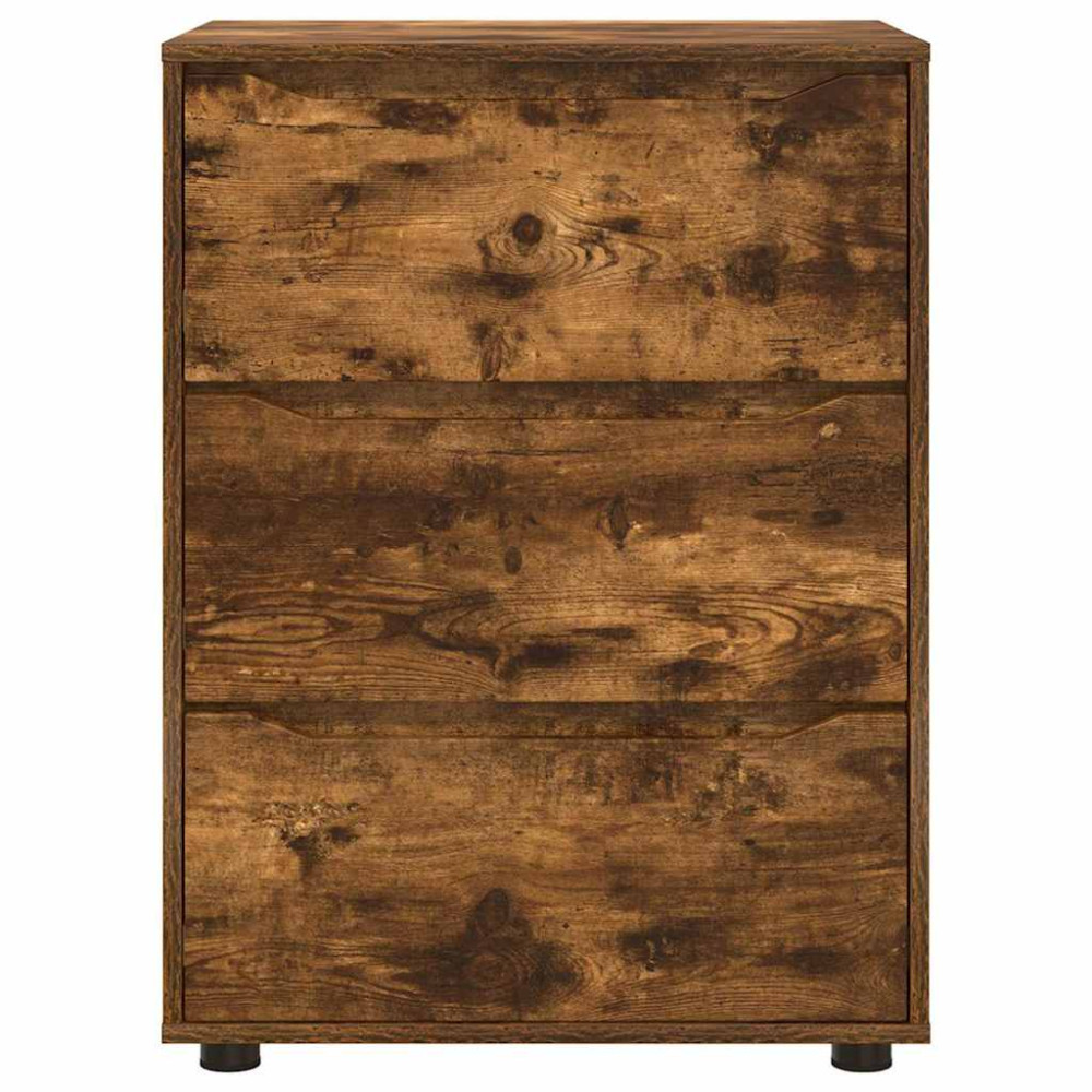 Produktbild för Förvaringsskåp Rökt ek 60 x 48 x 81 cm Konstruerat trä