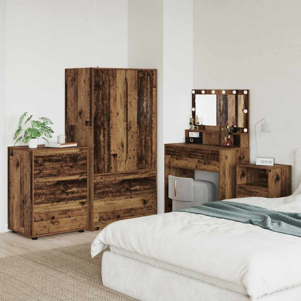 Produktbild för Förvaringsskåp Gammalt trä 60 x 48 x 81 cm Konstruerat trä
