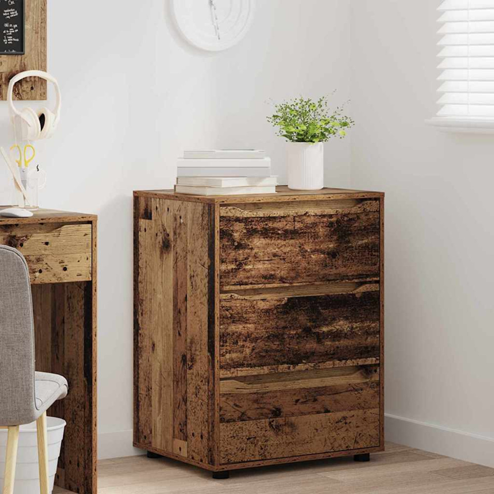 Produktbild för Förvaringsskåp Gammalt trä 60 x 48 x 81 cm Konstruerat trä