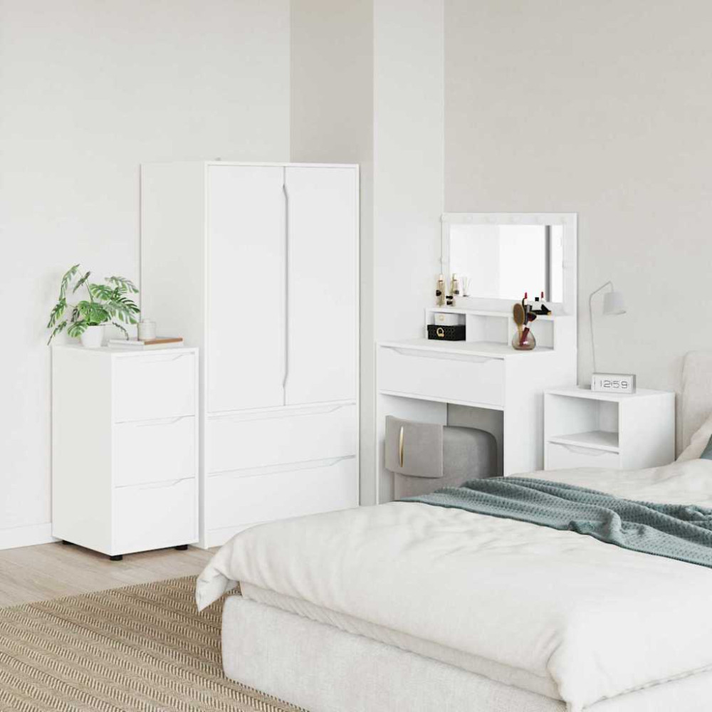 Produktbild för Förvaringsskåp Vit 40 x 48 x 81 cm Konstruerat trä