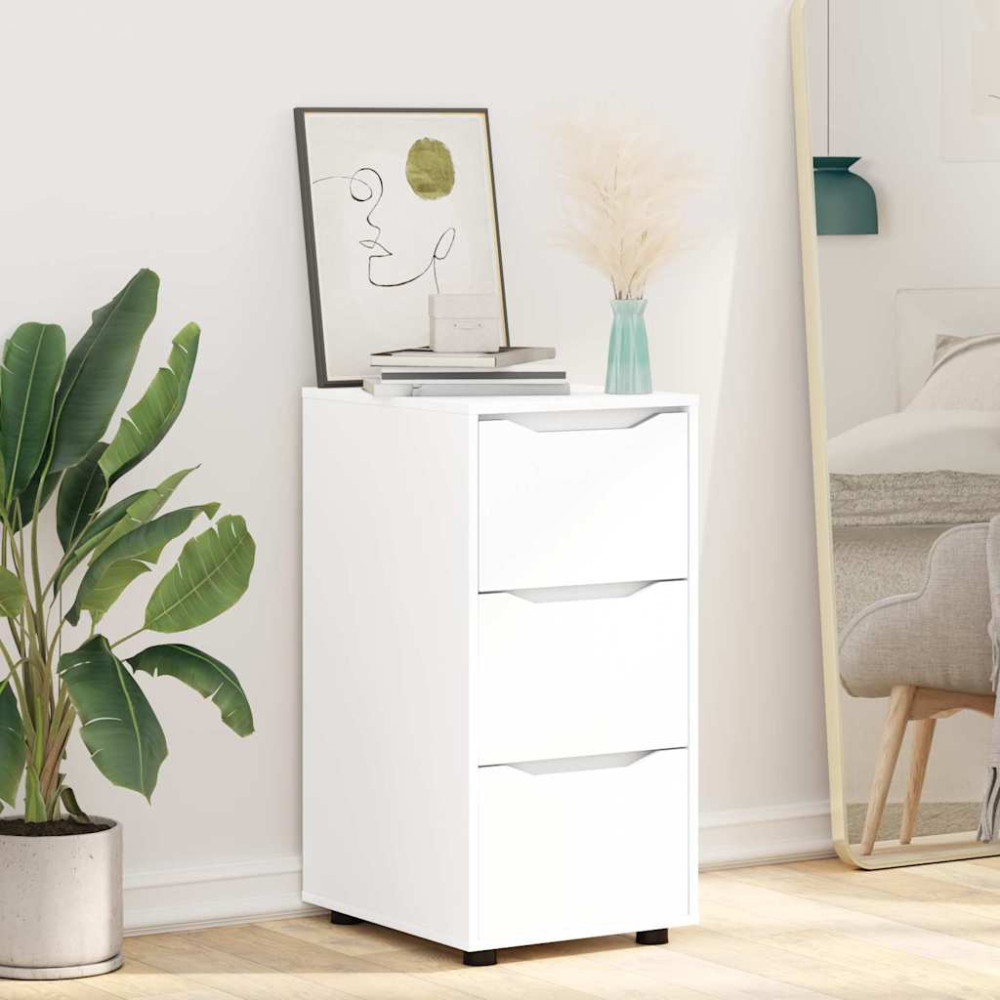 Produktbild för Förvaringsskåp Vit 40 x 48 x 81 cm Konstruerat trä