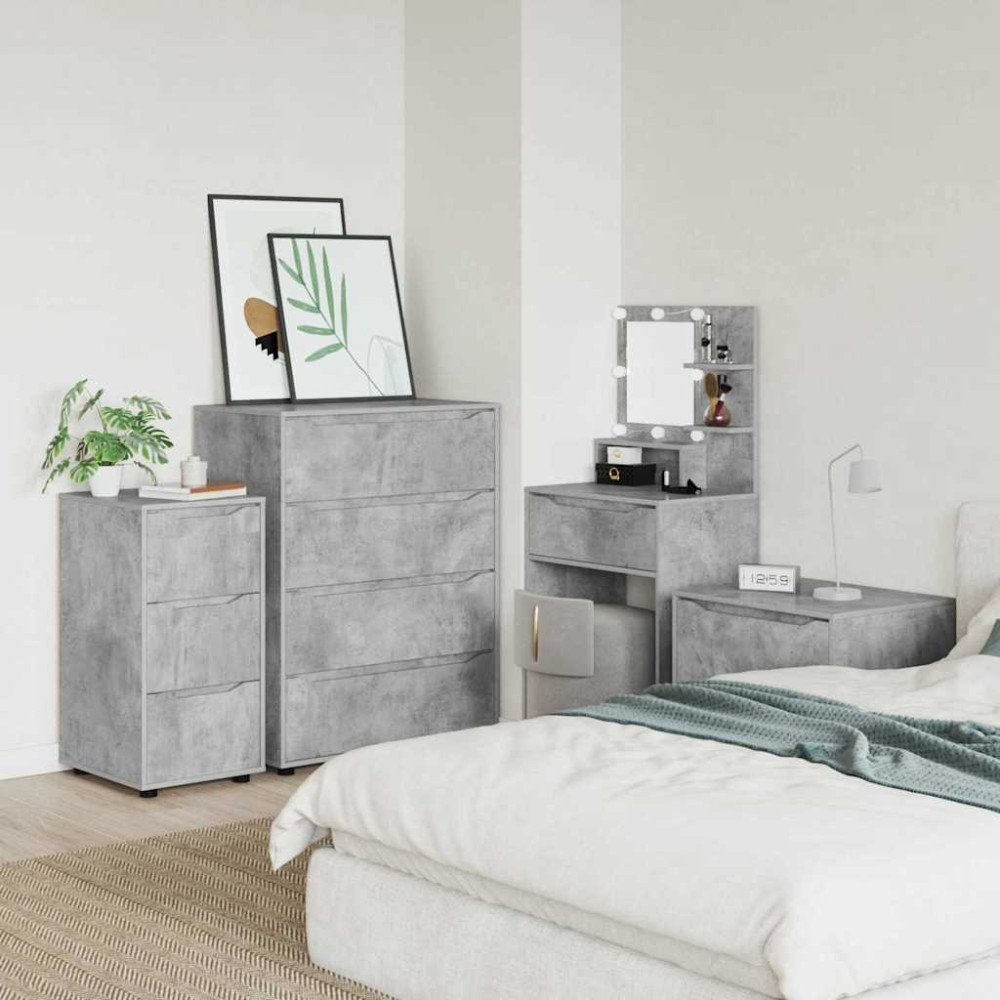 Produktbild för Förvaringsskåp Betonggrå 40 x 48 x 81 cm Konstruerat trä