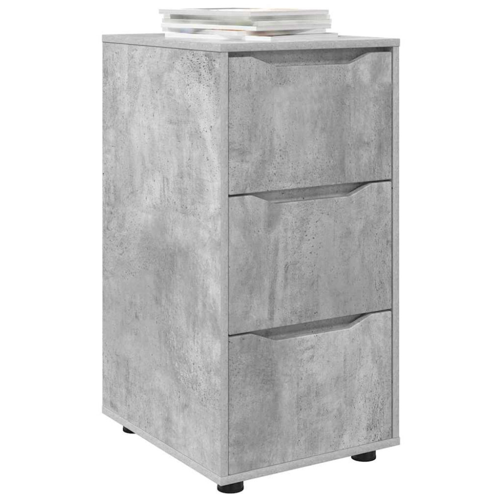 Produktbild för Förvaringsskåp Betonggrå 40 x 48 x 81 cm Konstruerat trä