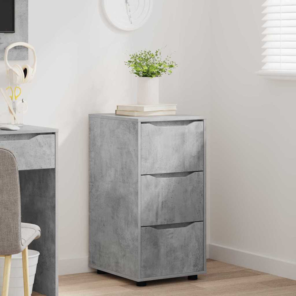 Produktbild för Förvaringsskåp Betonggrå 40 x 48 x 81 cm Konstruerat trä