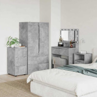 Produktbild för Förvaringsskåp Betonggrå 40 x 48 x 81 cm Konstruerat trä