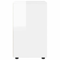 Produktbild för Förvaringsskåp Högblanka vita 40 x 48 x 81 cm Konstruerat trä