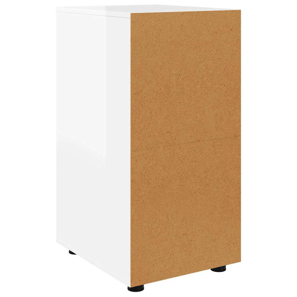 Produktbild för Förvaringsskåp Högblanka vita 40 x 48 x 81 cm Konstruerat trä
