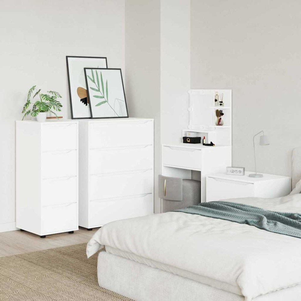 Produktbild för Förvaringsskåp Vit 40 x 48 x 105 cm Konstruerat trä