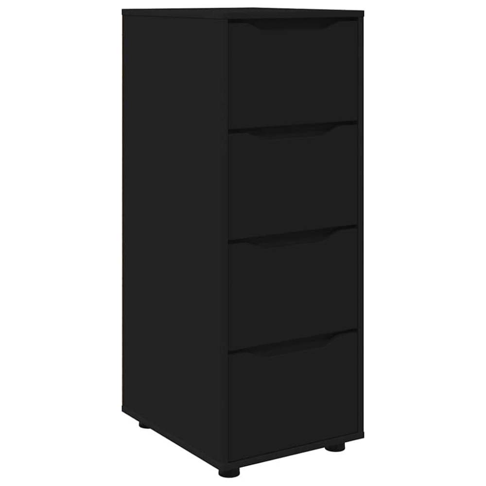 Produktbild för Förvaringsskåp Svart 40 x 48 x 105 cm Konstruerat trä