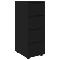 Produktbild för Förvaringsskåp Svart 40 x 48 x 105 cm Konstruerat trä