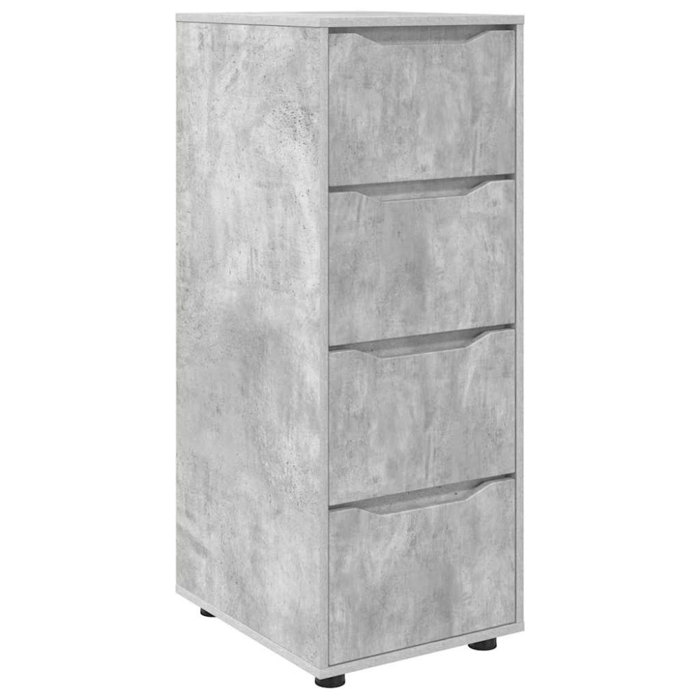Produktbild för Förvaringsskåp Betonggrå 40 x 48 x 105 cm Konstruerat trä