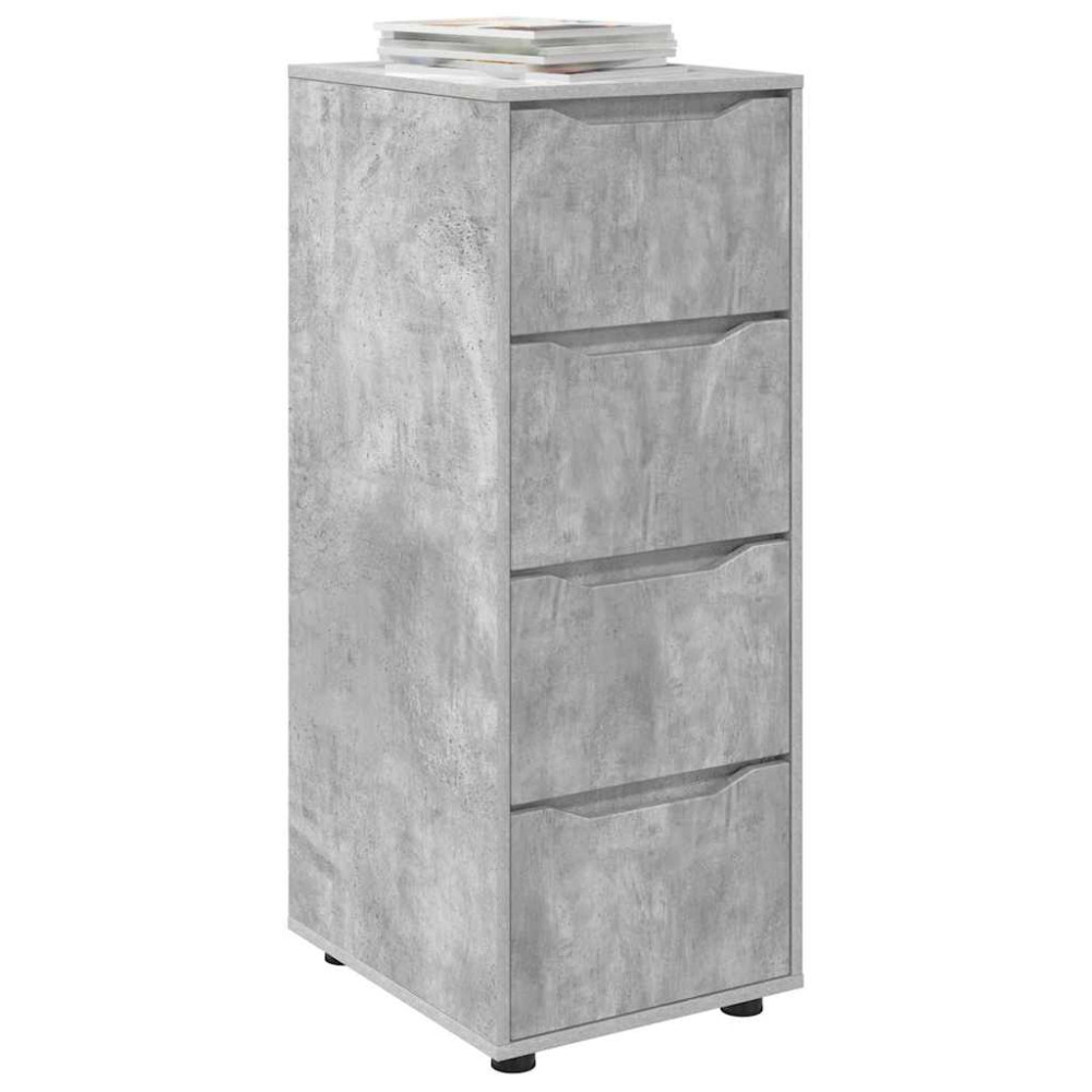 Produktbild för Förvaringsskåp Betonggrå 40 x 48 x 105 cm Konstruerat trä