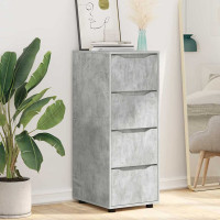 Produktbild för Förvaringsskåp Betonggrå 40 x 48 x 105 cm Konstruerat trä