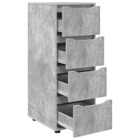 Produktbild för Förvaringsskåp Betonggrå 40 x 48 x 105 cm Konstruerat trä