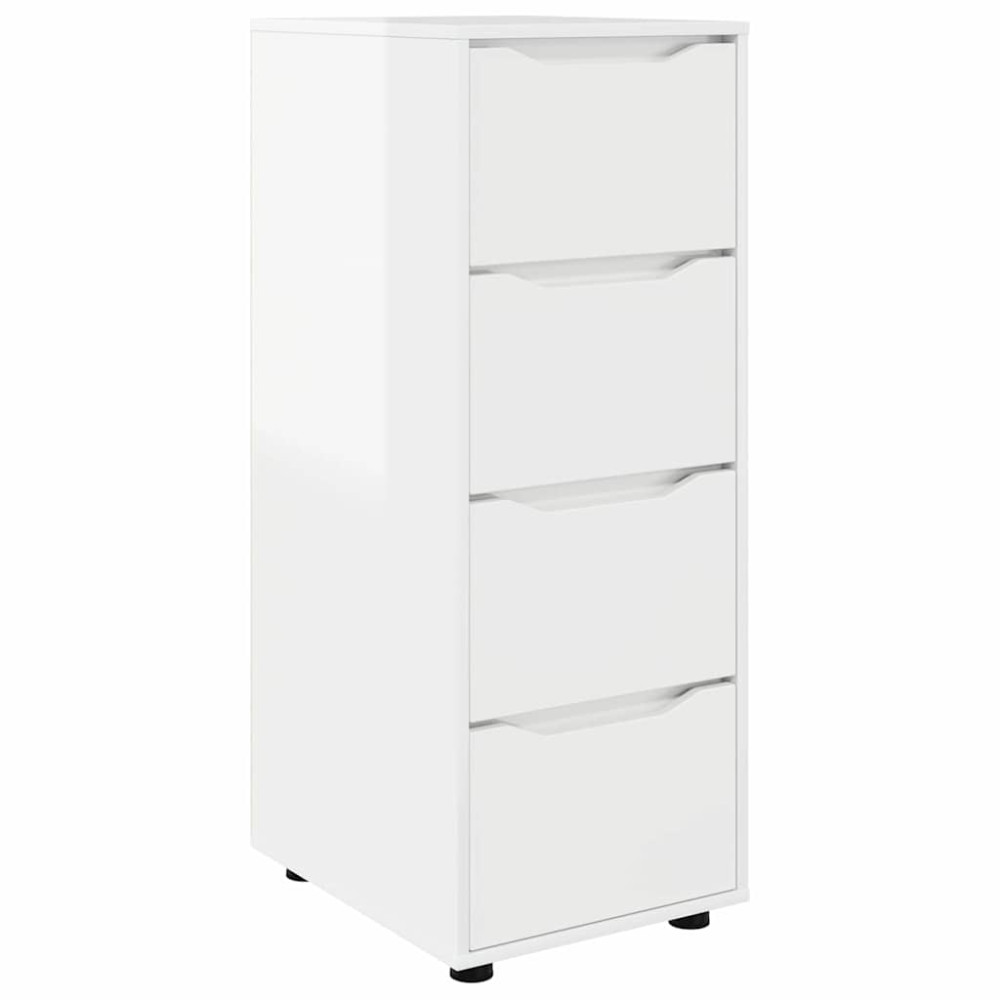 Produktbild för Förvaringsskåp Högblanka vita 40 x 48 x 105 cm Konstruerat trä