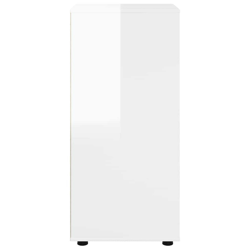Produktbild för Förvaringsskåp Högblanka vita 40 x 48 x 105 cm Konstruerat trä