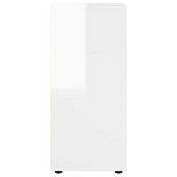 Produktbild för Förvaringsskåp Högblanka vita 40 x 48 x 105 cm Konstruerat trä