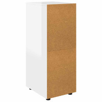 Produktbild för Förvaringsskåp Högblanka vita 40 x 48 x 105 cm Konstruerat trä