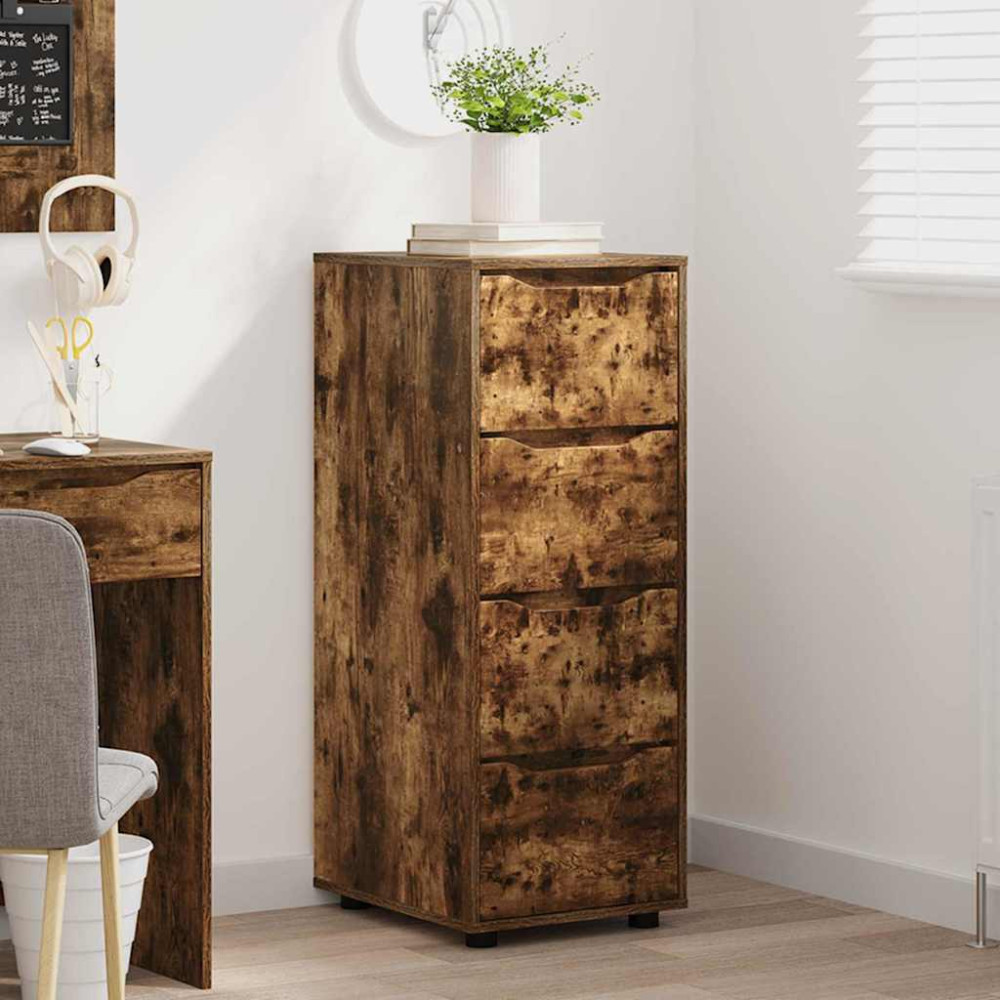 Produktbild för Förvaringsskåp Rökt ek 40 x 48 x 105 cm Konstruerat trä