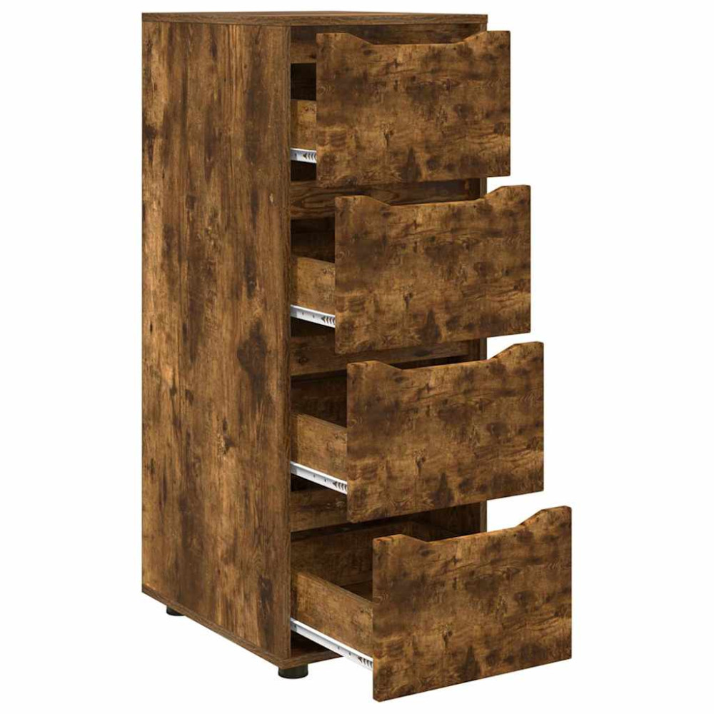 Produktbild för Förvaringsskåp Rökt ek 40 x 48 x 105 cm Konstruerat trä